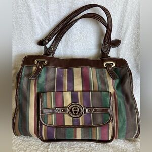 Etienne Aigner South Hampton Collection Vintage Shoulder bag Striped